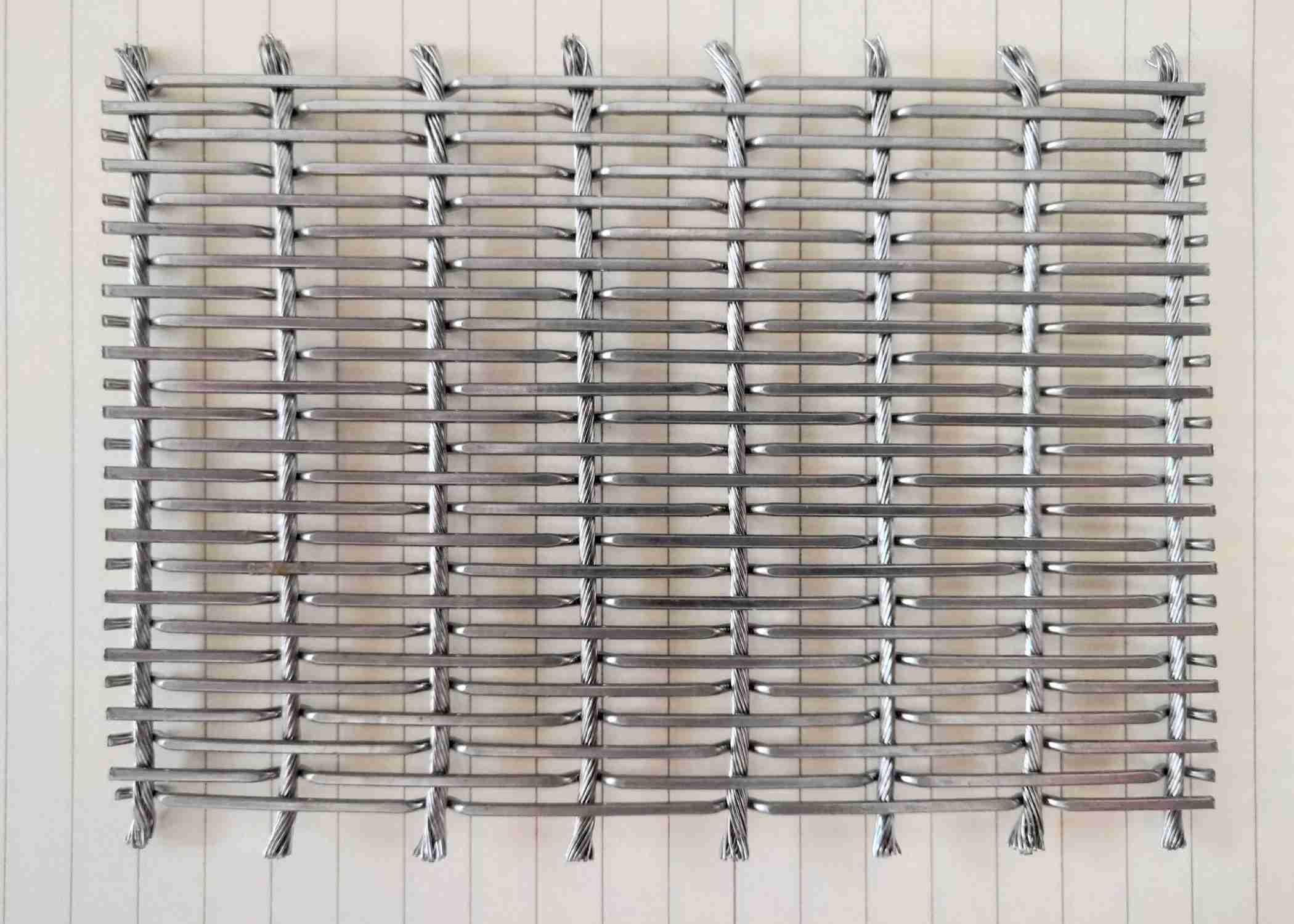 Metal decorativo Mesh For Sun Shade Cable y Rod pre prensado de SS304 SS316