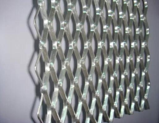 Galvanized Expanded Metal Screen Mesh Stainless Steel Diamond Hole Shape Customized