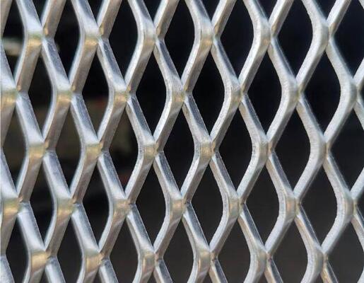 Aluminum Expanded Metal Screen Mesh Curtain Wall Galvanized Building Design Material