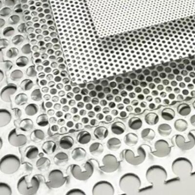 Acero inoxidable, metal perforado con agujero redondo