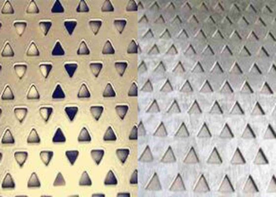 Agujero del triángulo metal perforado Mesh For Noise Reduction de 3m m a de 10m m