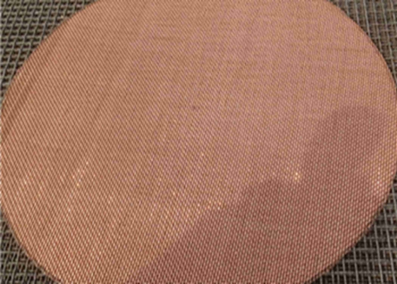 Alambre de cobre Mesh Filter Disc 2um a la precisión del filtro 300um con alta resistencia del cansancio