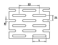 Metal perforado del agujero de la ranura, tamaño del agujero de 2*20m m con 0,8 gruesos de to1.5mm