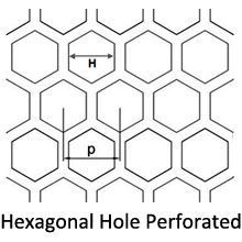 El agujero hexagonal escalonó el metal perforado, tamaño del agujero de 4.5m m a de 12.7m m